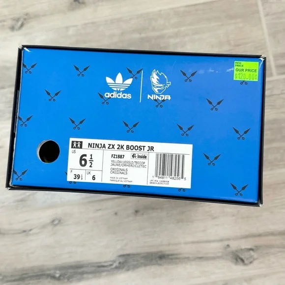 Adidas Yellow Ninja ZX 2K Boost JR Boys Shoes